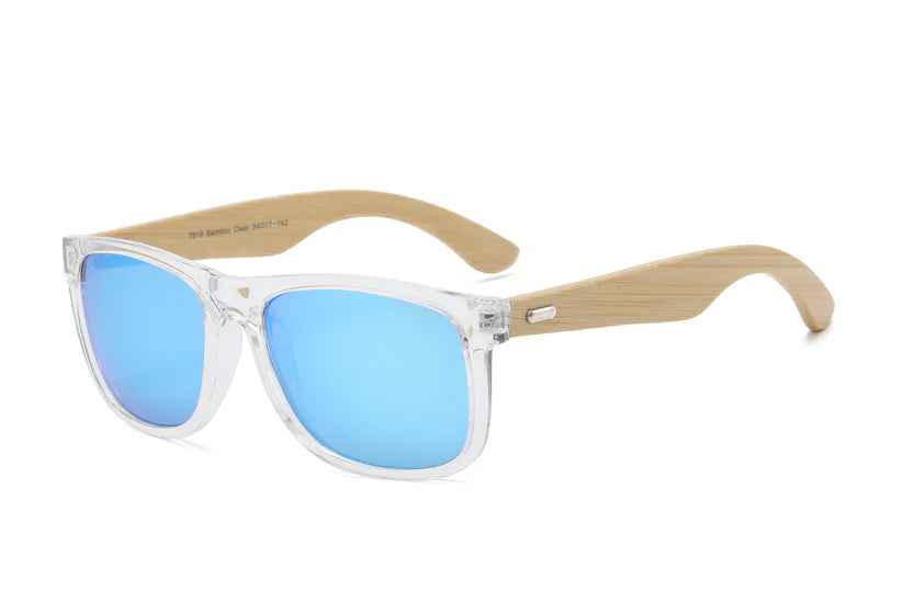 DS-7619 Clear RVC Bamboo - Lentes RVC transparentes con varillas de bambú y estilo moderno
