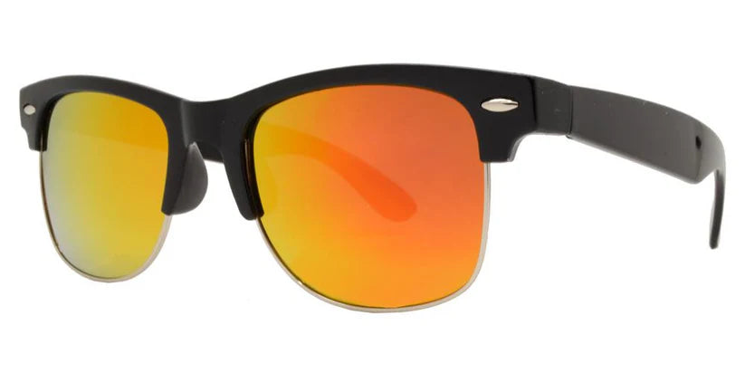 DS-7583 RVC - Lentes retro Horn Rimmed con mica espejo de color