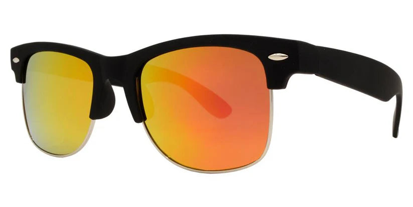 DS-7583 RVC - Lentes retro Horn Rimmed con mica espejo de color
