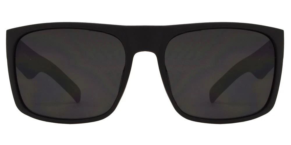 DS-7633 Black SD SFT - Lentes deportivos cuadrados clásicos en goma suave con mica súper oscura