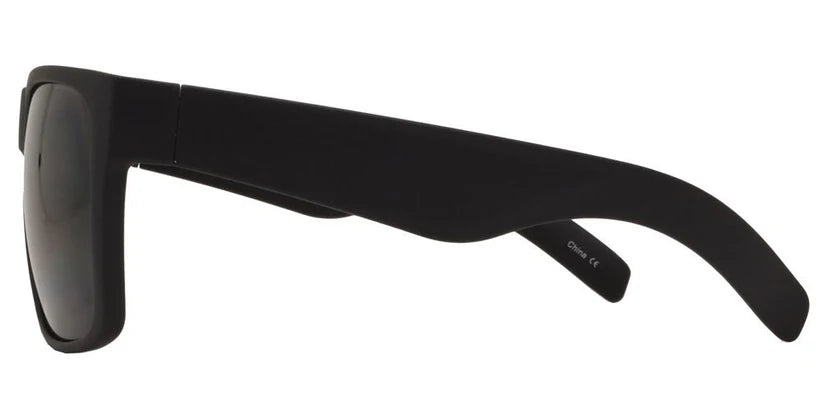 DS-7633 Black SD SFT - Lentes deportivos cuadrados clásicos en goma suave con mica súper oscura