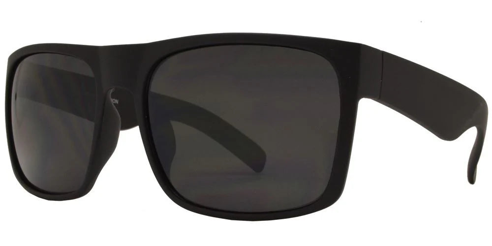 DS-7633 Black SD SFT - Lentes deportivos cuadrados clásicos en goma suave con mica súper oscura