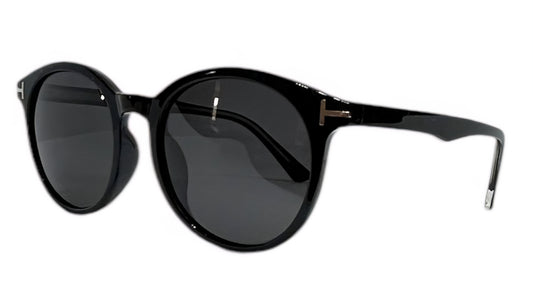 EK-2405 – Lentes de Sol Redondos de Policarbonato con Acabado Brillante y Patas Reforzadas