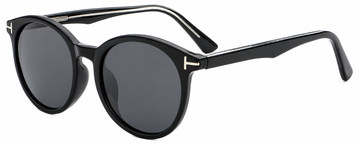EK-2405 Redondos con Acabado Brillante – Negro con transparente (C1)