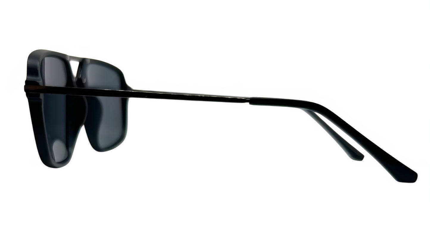 EK-6250 – Lentes de Sol Cuadrados con Puente Metálico y Acabado Opaco