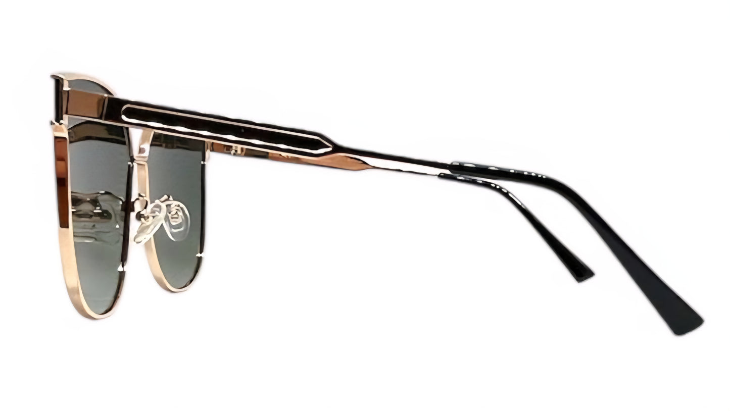 EK-7209 – Lentes de Sol Cat Eye Metálicos en Rose Gold con Mica Degradada