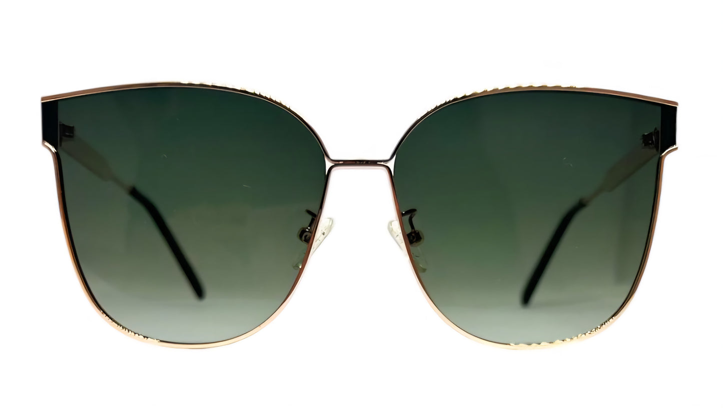 EK-7209 – Lentes de Sol Cat Eye Metálicos en Rose Gold con Mica Degradada