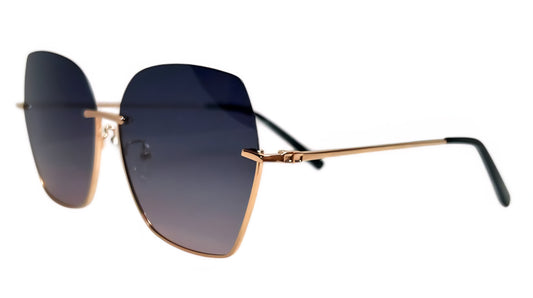 EK-7232 – Lentes de Sol Metálicos Ultra Ligeros con Mica Degradada y Medio Armazón