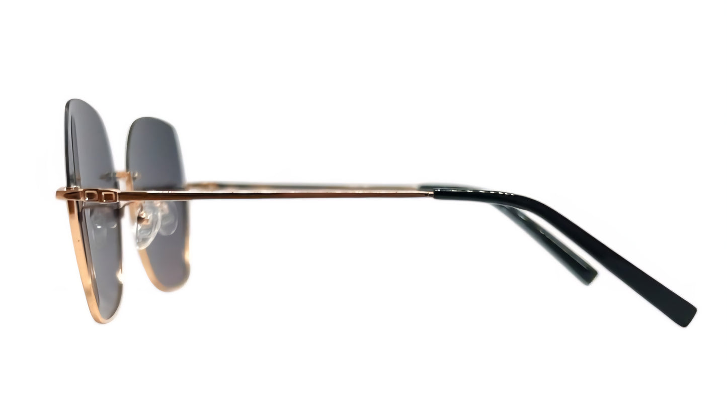 EK-7232 – Lentes de Sol Metálicos Ultra Ligeros con Mica Degradada y Medio Armazón