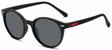 EK-78009 Redondos con Detalle Rojo – Negro mate con rojo (C2)
