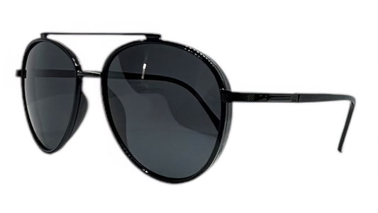 EK-8012 – Lentes de Sol Estilo Aviador Metálicos con Puente Superior y Micas Oscuras