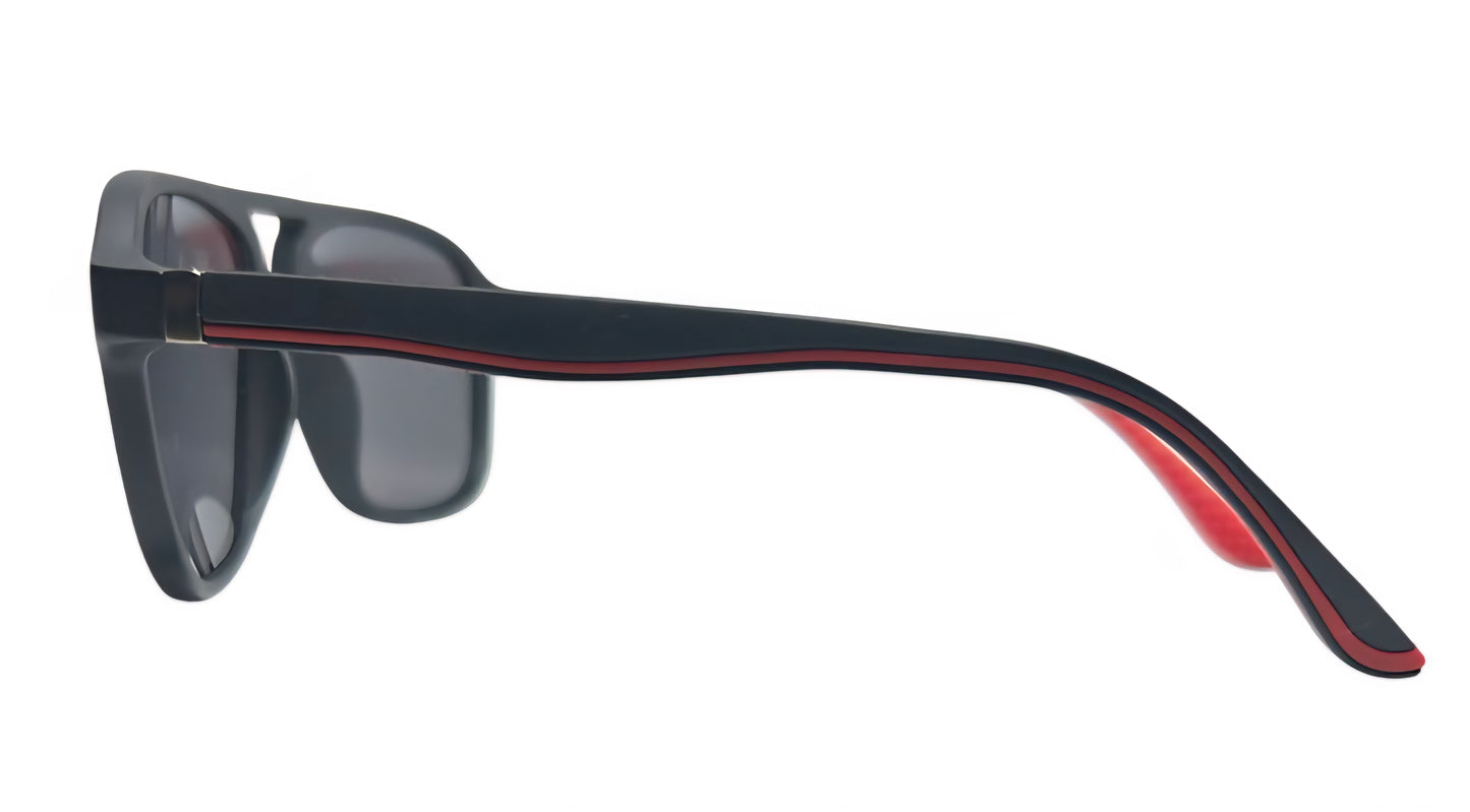 EK-8391 – Lentes de Sol Deportivos de TR90 Negro con Mica Oscura y Patillas Antiderrapantes