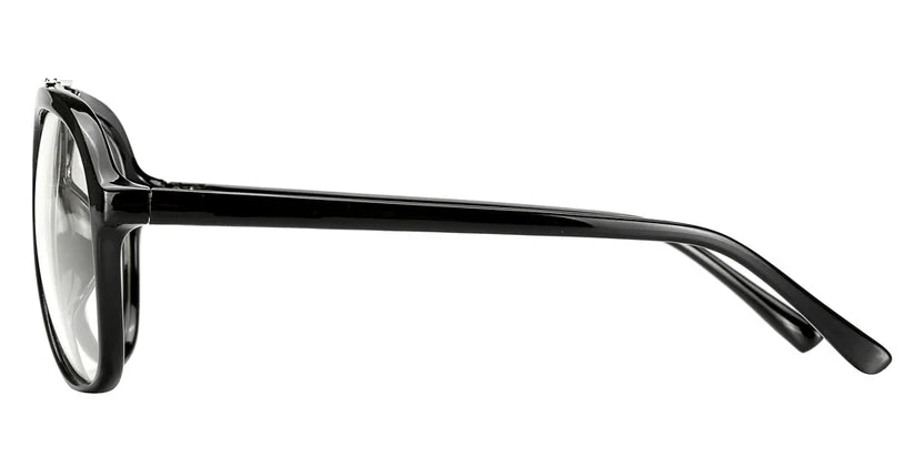 DS-7809 Clear - Lentes retro ovalados con barra metálica superior y mica transparente