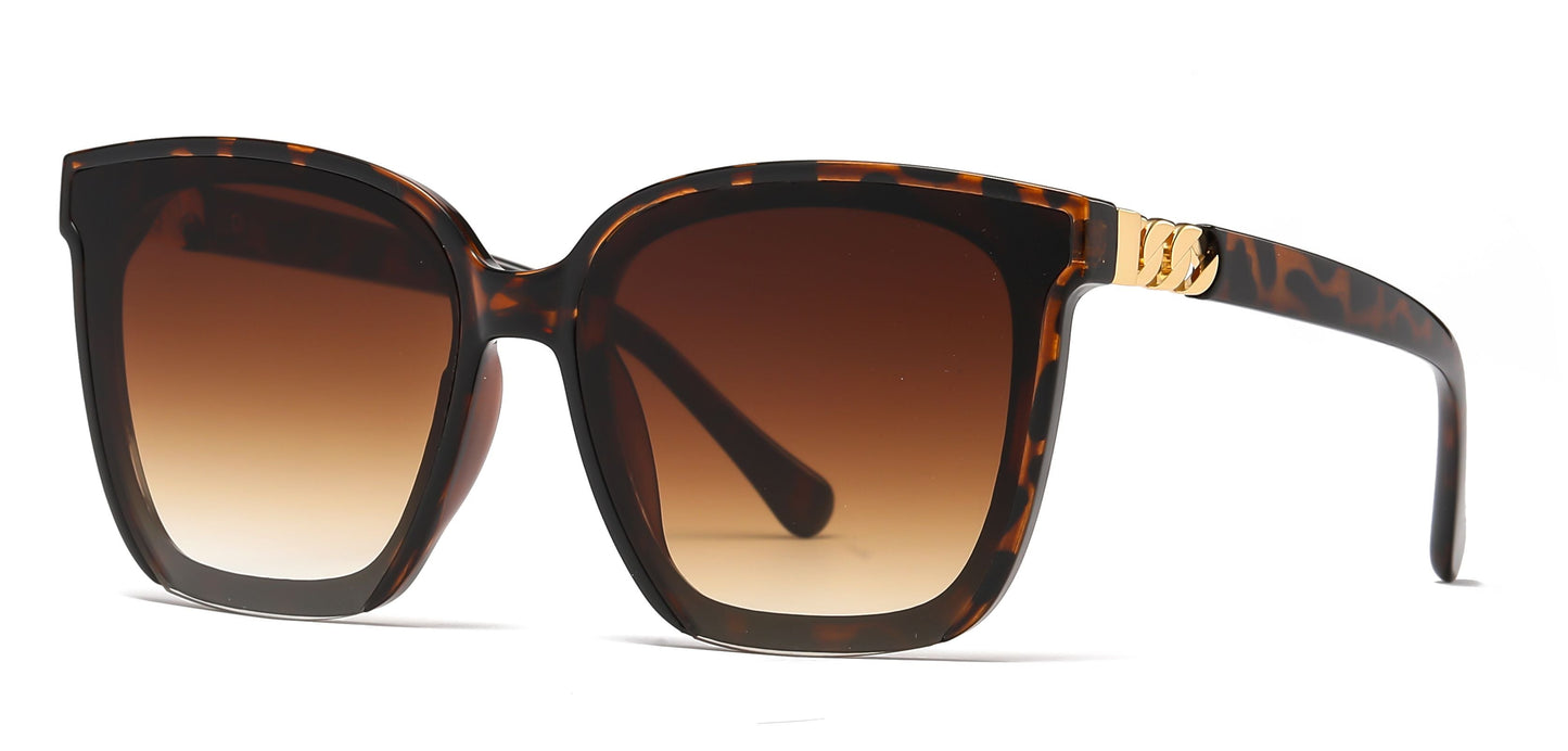 DS-2680 - Lentes de sol cuadrados estilo mariposa con mica plana