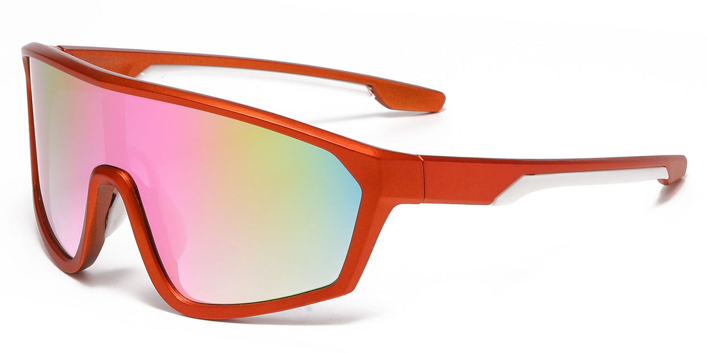 DS-4906 - Lentes deportivos para niños con diseño tipo escudo y lente de una sola pieza