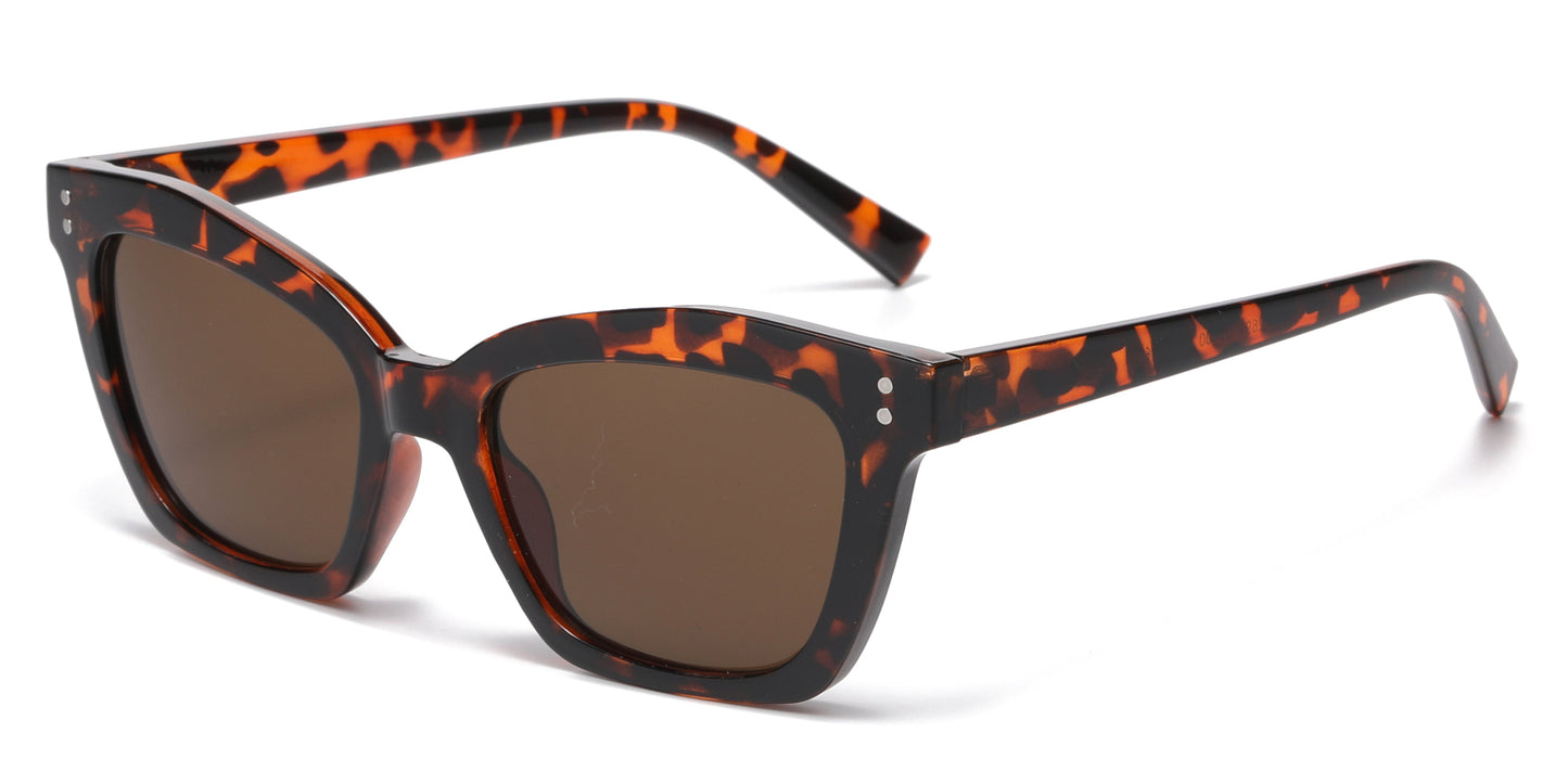 DS-2694 - Lentes de sol pequeños estilo Cat Eye con marco plástico