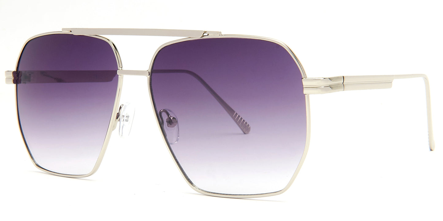DS-7022 - Lentes metálicos con diseño Flat Top moderno