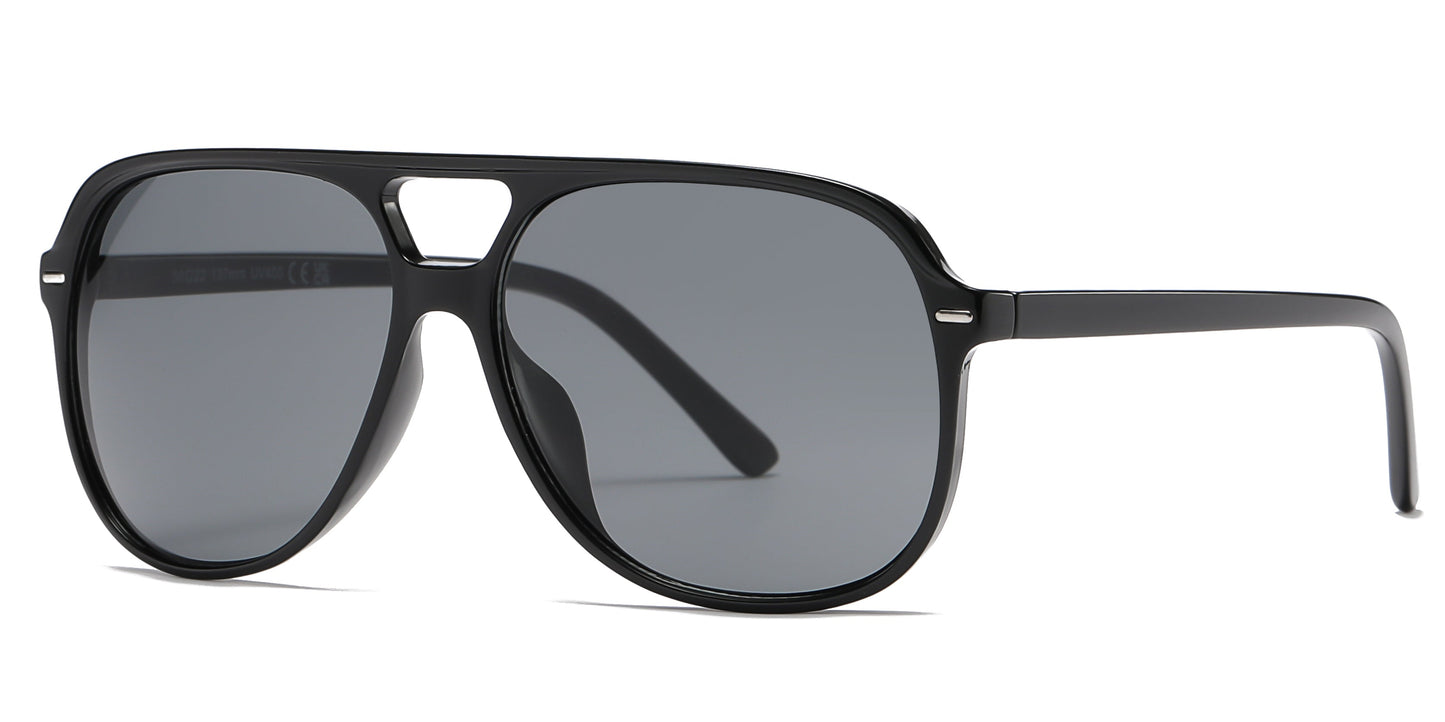 DS-8033 - Lentes Flat Top de plástico con estilo de moda elegante