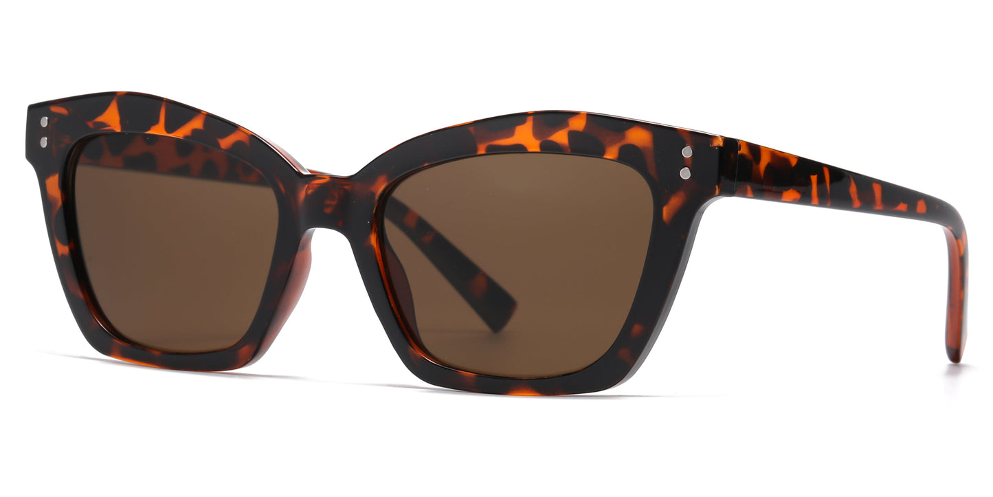 DS-2694 - Lentes de sol pequeños estilo Cat Eye con marco plástico