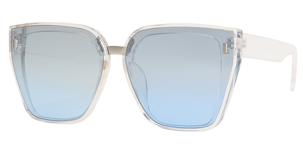 DS-8787 - Lentes de sol de plástico con mica plana y diseño contemporáneo