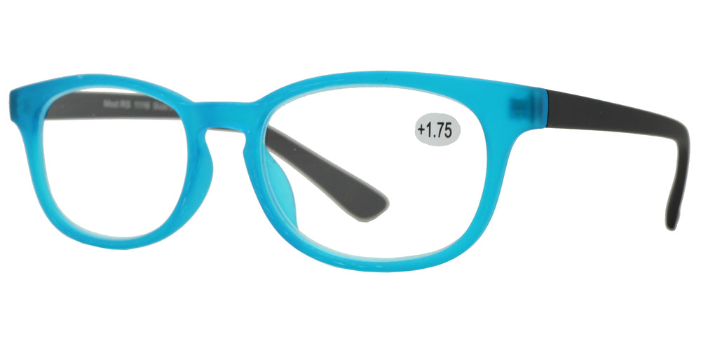 DS-RS 1116 - Lentes de lectura redondos Horn Rimmed con puente tipo Keyhole