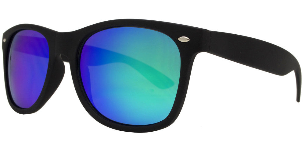 DS-7110 Black Spectrum - Lentes clásicos Horn Rimmed con mica de espejo color espectro