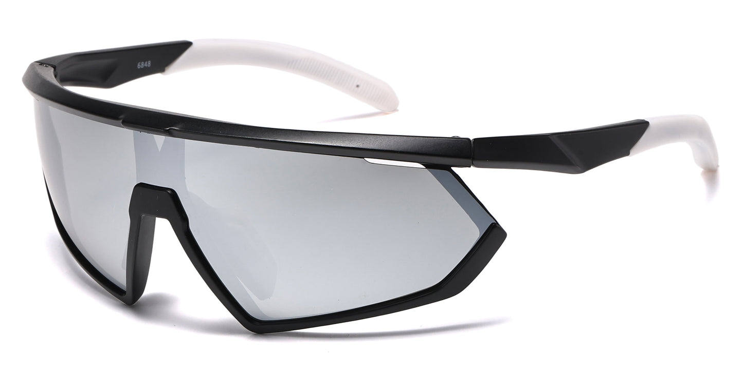 DS-6848 - Lentes tipo escudo de una sola pieza con marco plástico