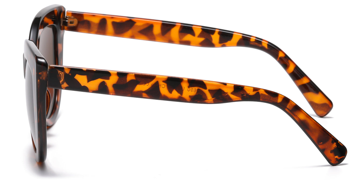 DS-2690 - Lentes de sol grandes estilo Cat Eye para mujer con marco plástico