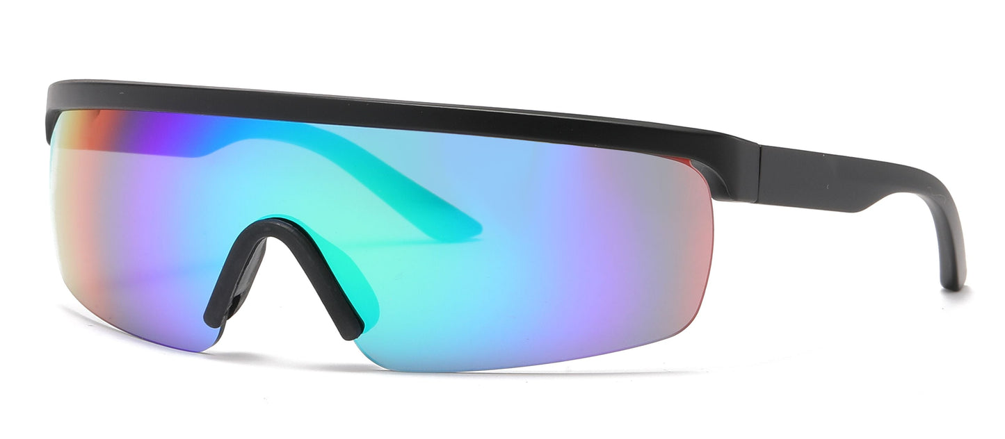 DS-2682 - Lentes de sol tipo escudo de una sola pieza con armazón plástico
