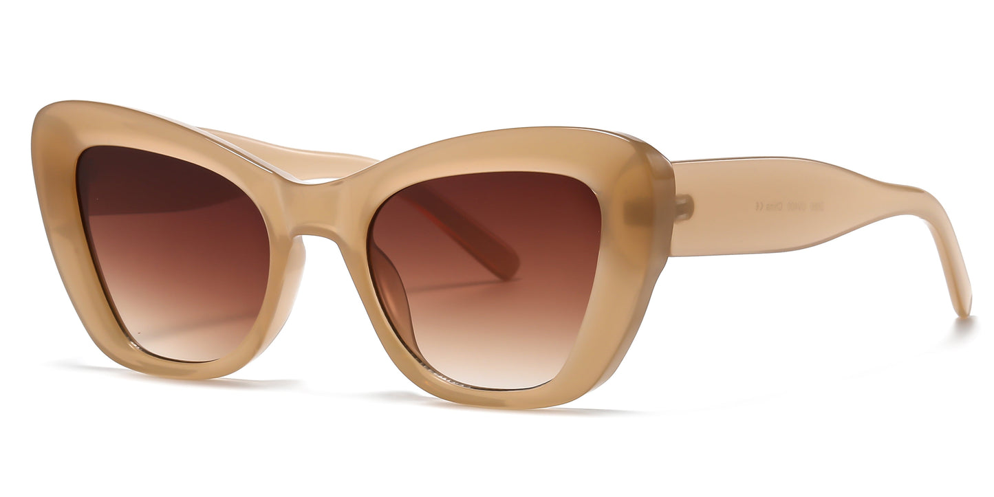 DS-2686 - Lentes de sol estilo Cat Eye para mujer con marco plástico