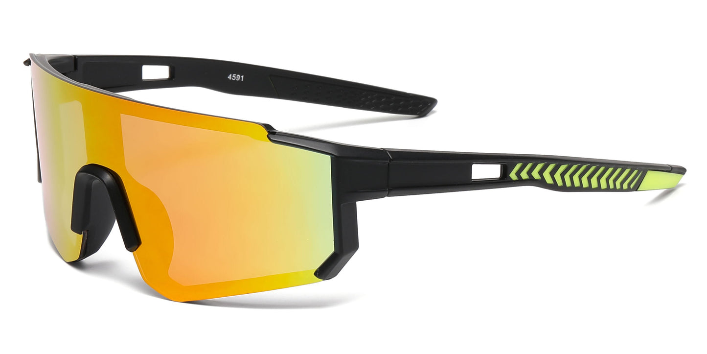 DS-4591 - Lentes infantiles con diseño de media montura y lente espejo tipo escudo