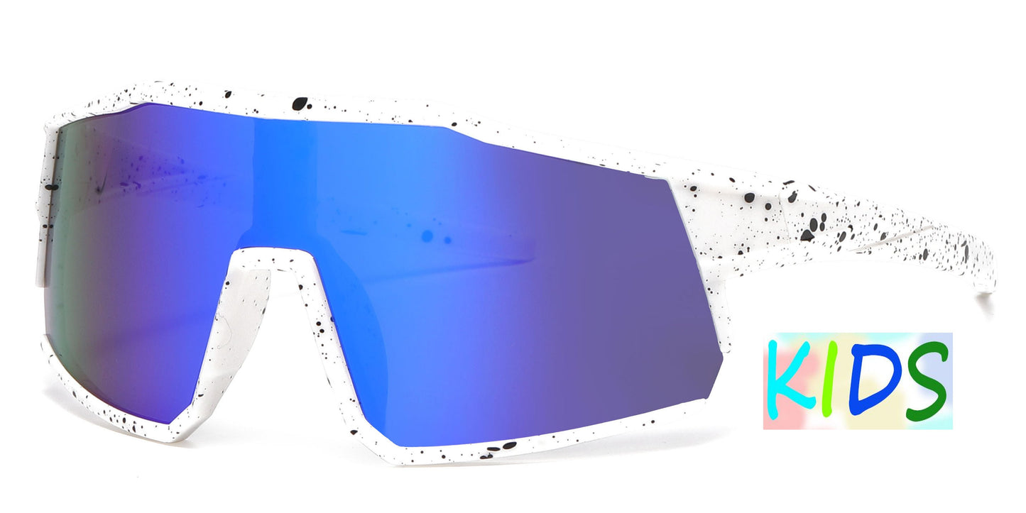 DS-4908 - Lentes para niños con diseño deportivo y mica tipo escudo