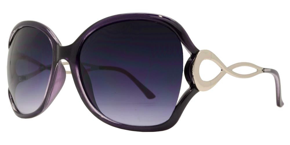 DS-7567 - Lentes de sol estilo mariposa con varillas metálicas decorativas