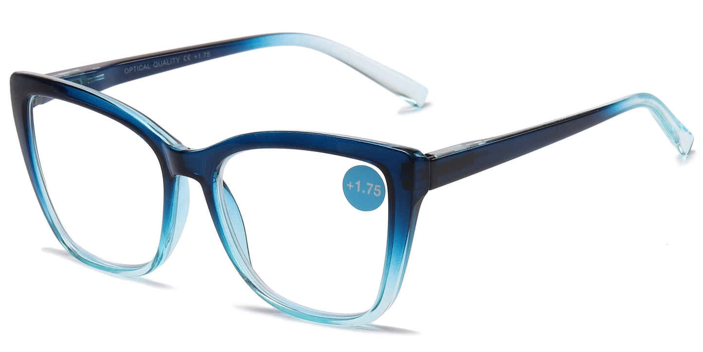 DS-RS 1232 - Lentes de lectura estilo cat eye de plástico