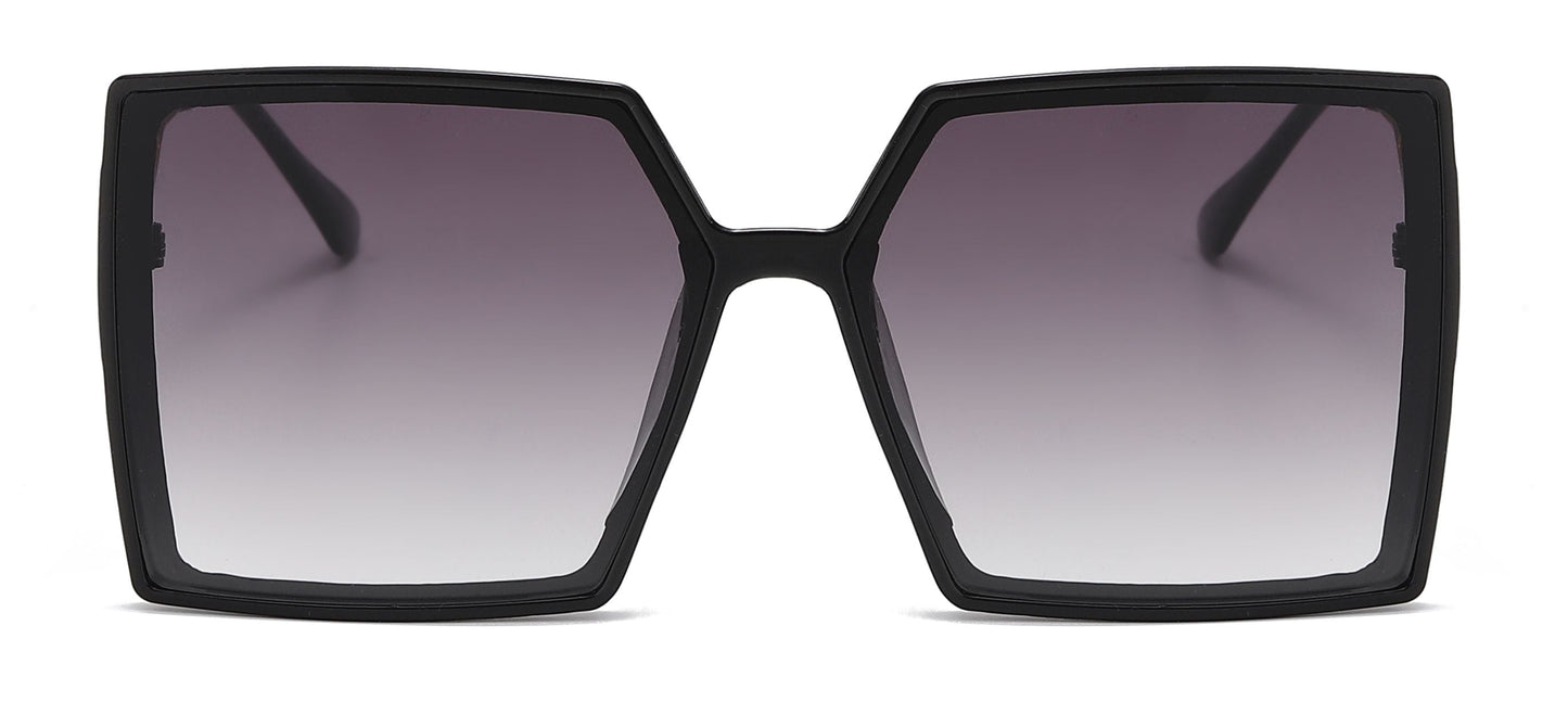 DS-8000 - Lentes cuadrados con mica plana y marco plástico de estilo moderno