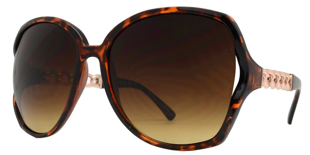 DS-8051 - Lentes plásticos tipo mariposa con varillas decoradas en cadena