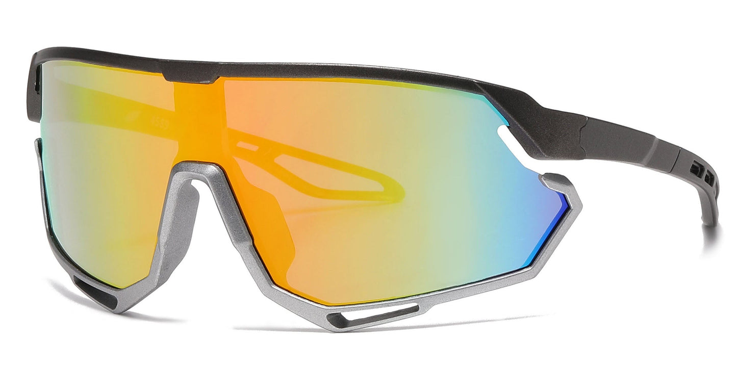 DS-4589 - Lentes deportivos para niños con lente tipo escudo de una sola pieza y marco plástico