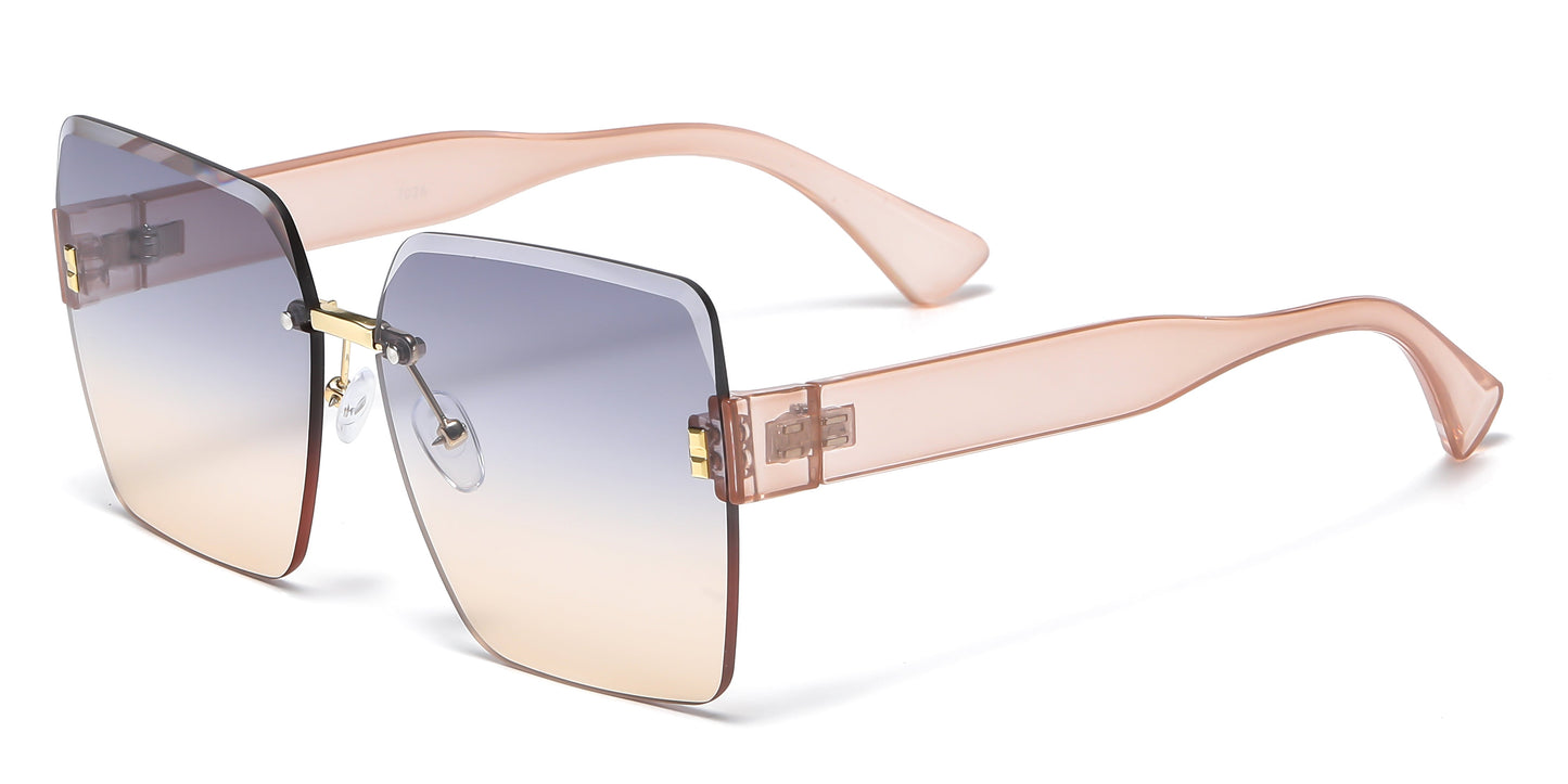 DS-7026 - Lentes plásticos sin montura con diseño cuadrado femenino