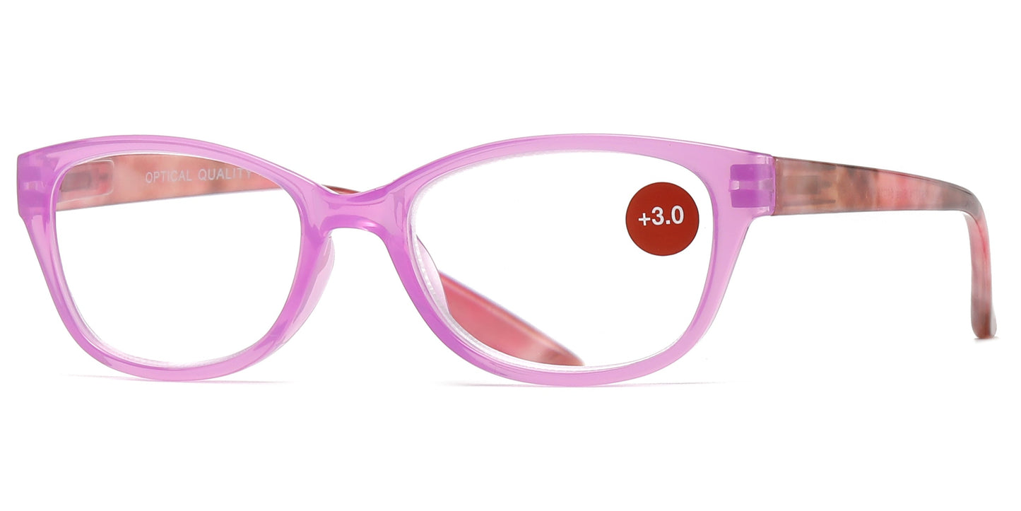 DS-RS 1274 - Lentes de lectura ovalados con armazón plástico clásico