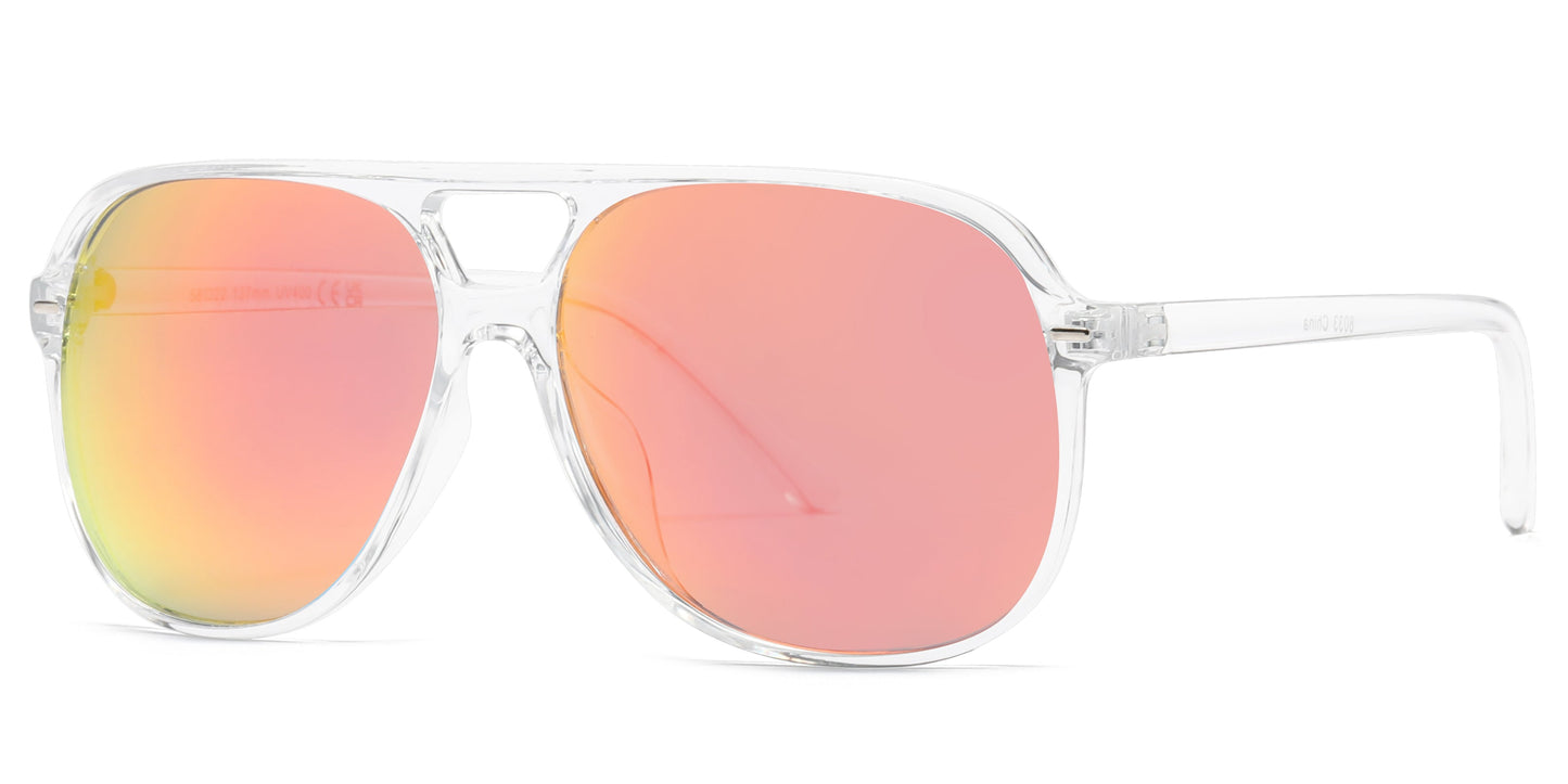 DS-8033 - Lentes Flat Top de plástico con estilo de moda elegante