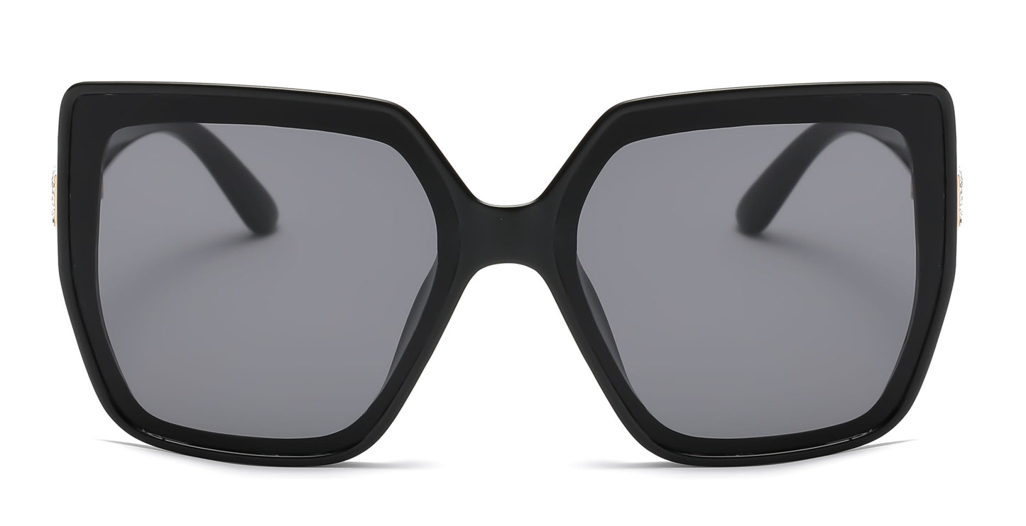 DS-8025 - Lentes estilo mariposa de moda con piedras brillantes y marco plástico