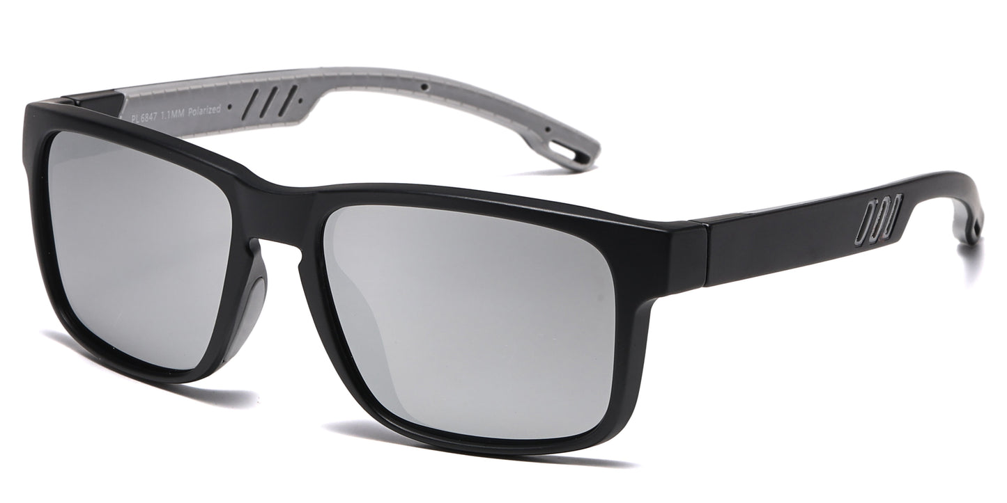 DS-6847 - Lentes deportivos con puente tipo keyhole y marco plástico estilizado