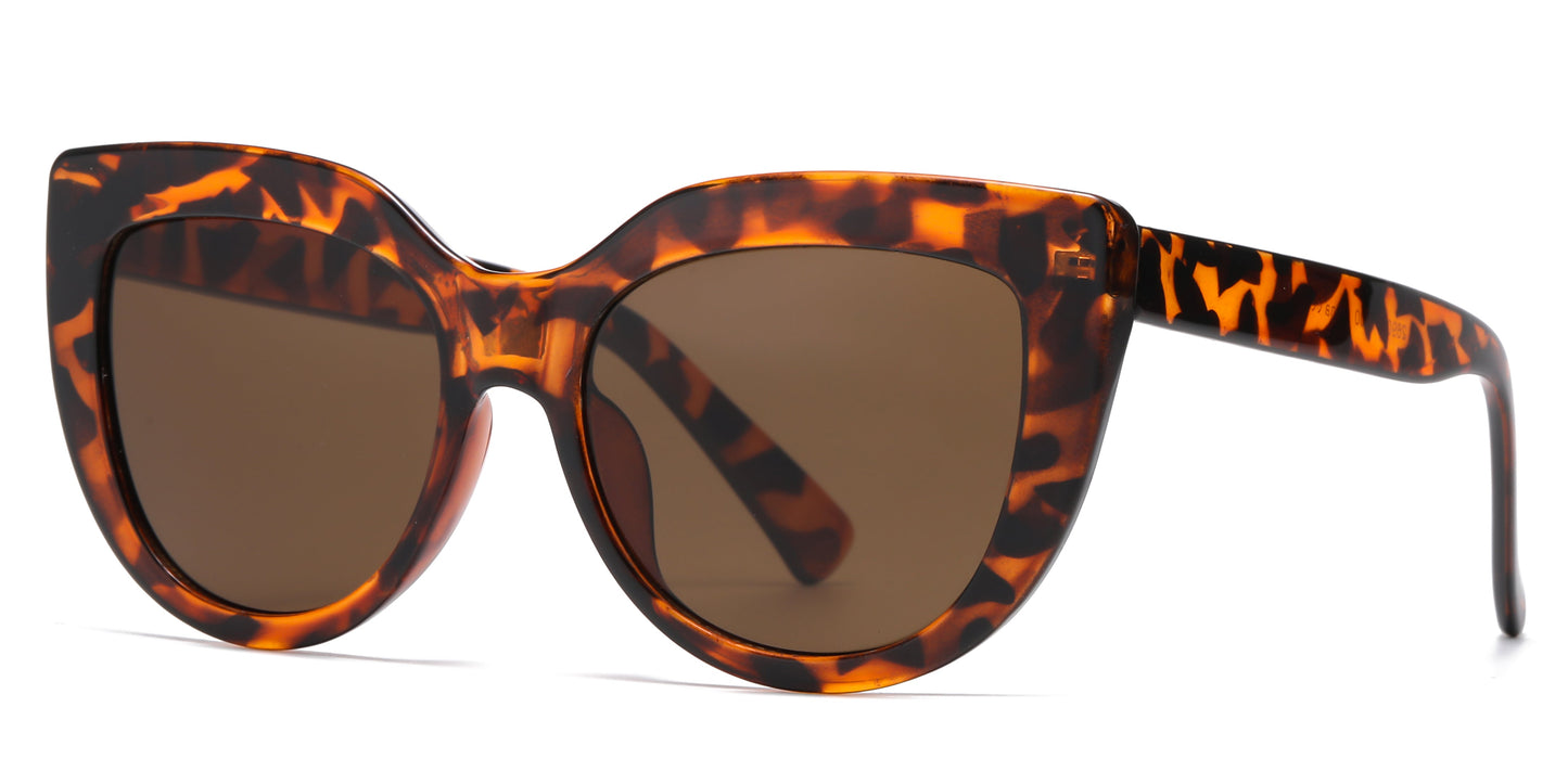 DS-2690 - Lentes de sol grandes estilo Cat Eye para mujer con marco plástico