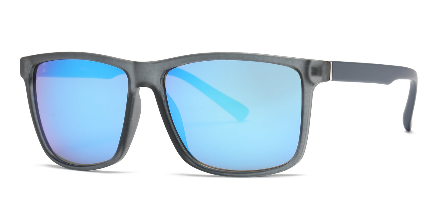 DS-6820 - Lentes deportivos cuadrados para hombre con armazón plástico moderno