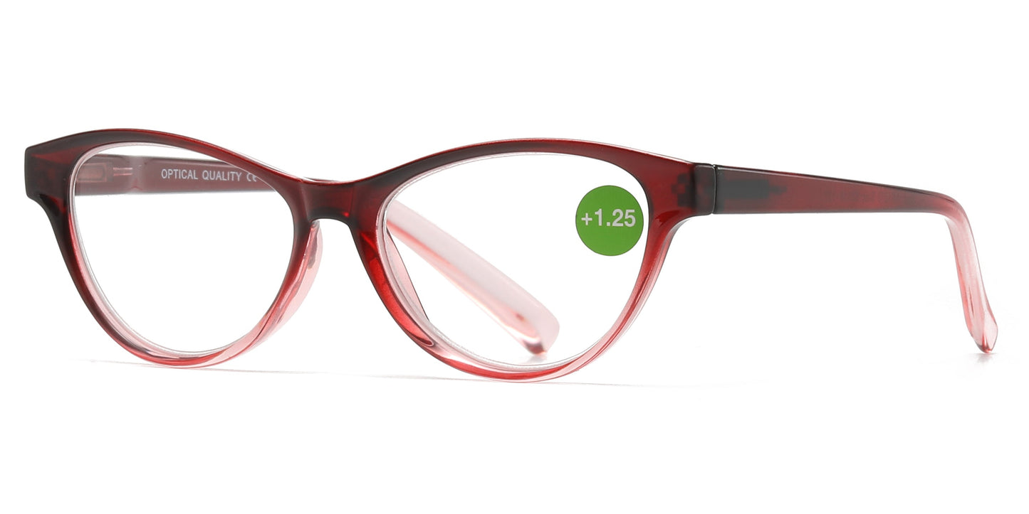 DS-RS 1275 - Lentes de lectura Cat Eye con estilo femenino en plástico