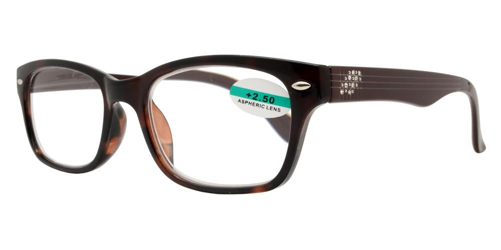 DS-RS 1158 - Lentes de lectura de plástico con detalles en pedrería