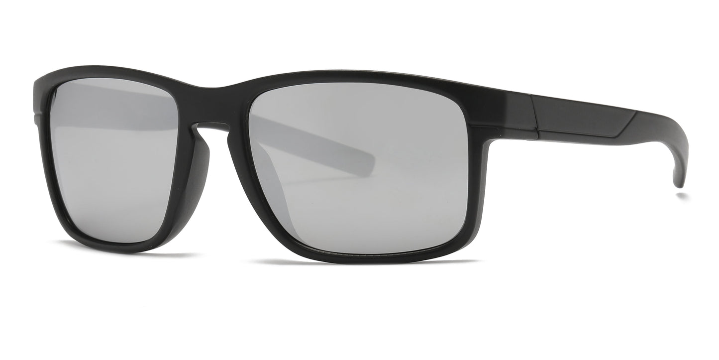 DS-6830 - Lentes deportivos con puente tipo keyhole y diseño cuadrado masculino