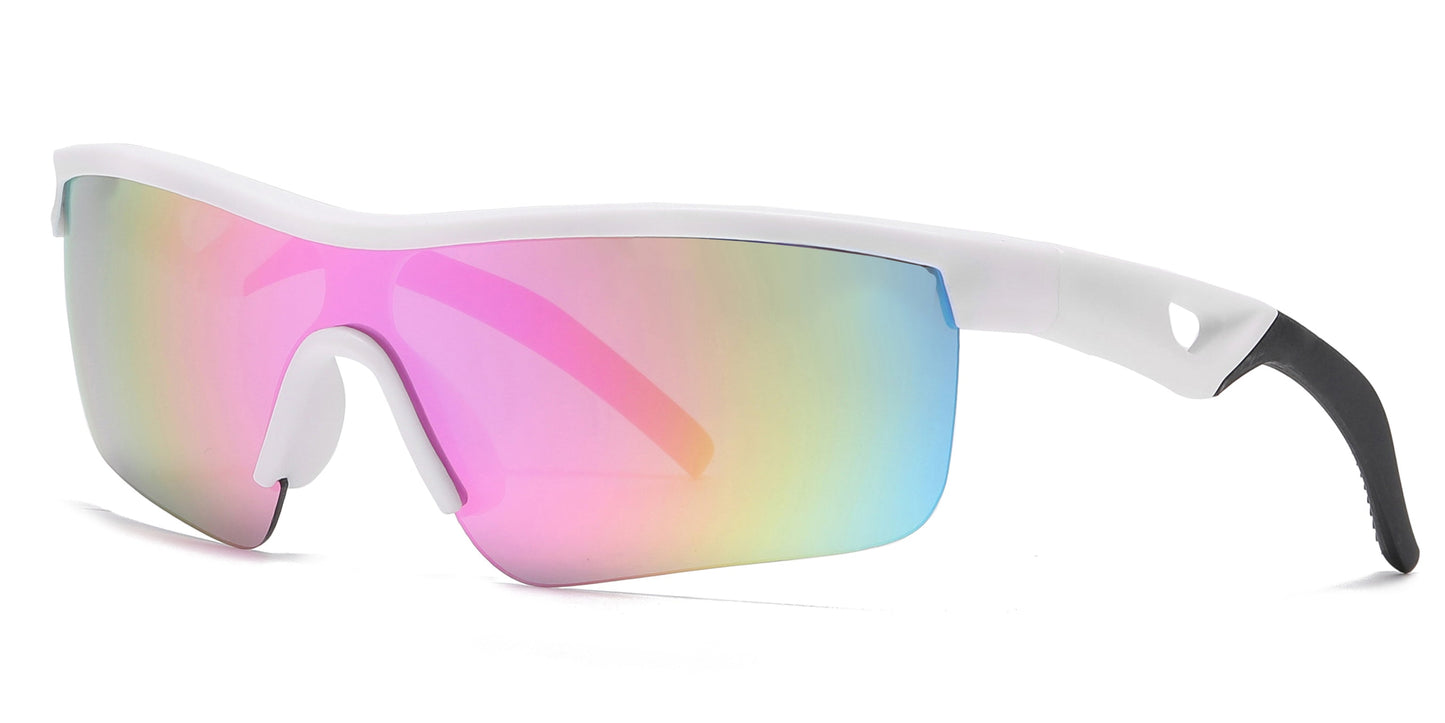 DS-4593 - Lentes deportivos para niños de media montura con mica tipo escudo