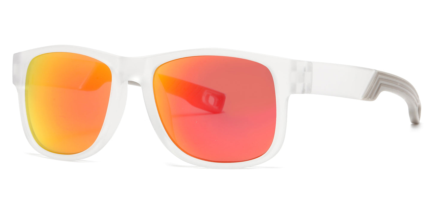 DS-6824 - Lentes deportivos con marco transparente y mica espejo de color