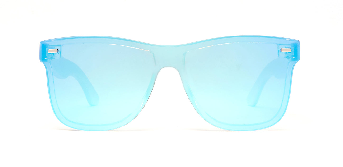 DS-8018 Bamboo - Lentes de sol sin montura con lente continua y varillas de bambú